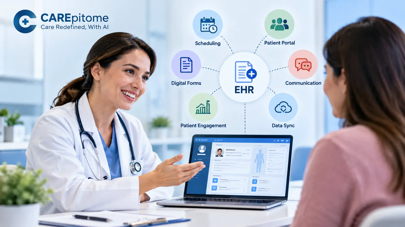 EHR integration for patient engagement connecting healthcare systems and patient platforms